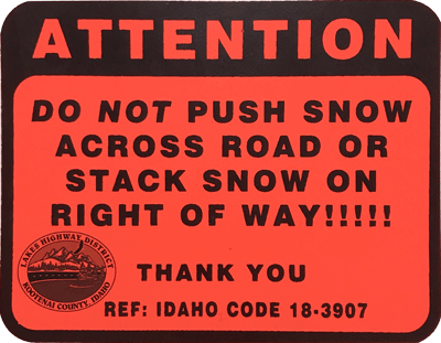 Snow warning